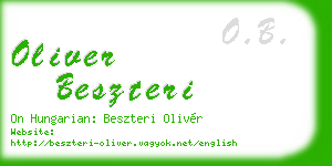 oliver beszteri business card