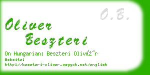 oliver beszteri business card